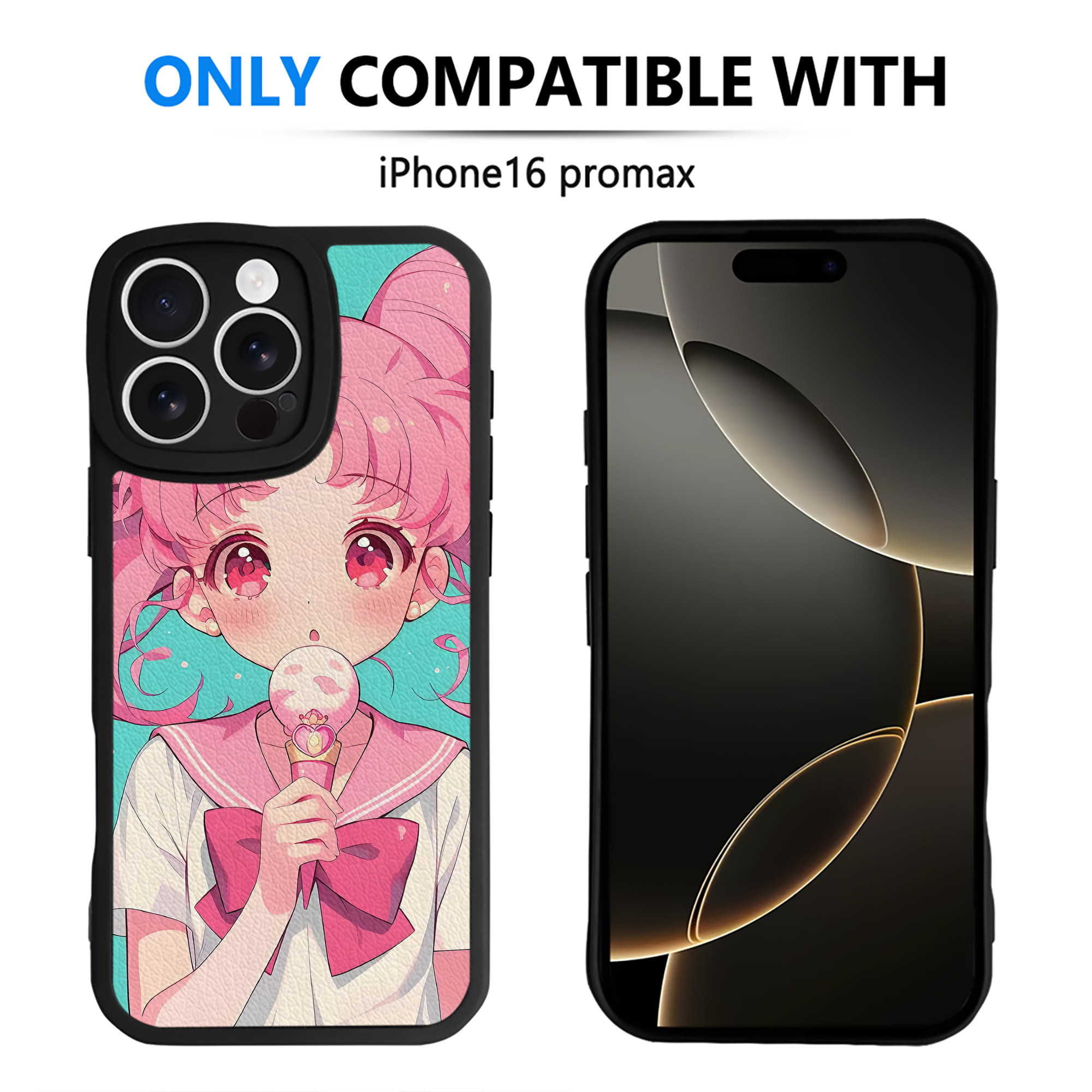 （画像用） 美少女戦士セーラームーン Sailor Moon 【iPhone 16シリーズ対応】シリコンスマホケース（レザー調） 材質：シリコン
